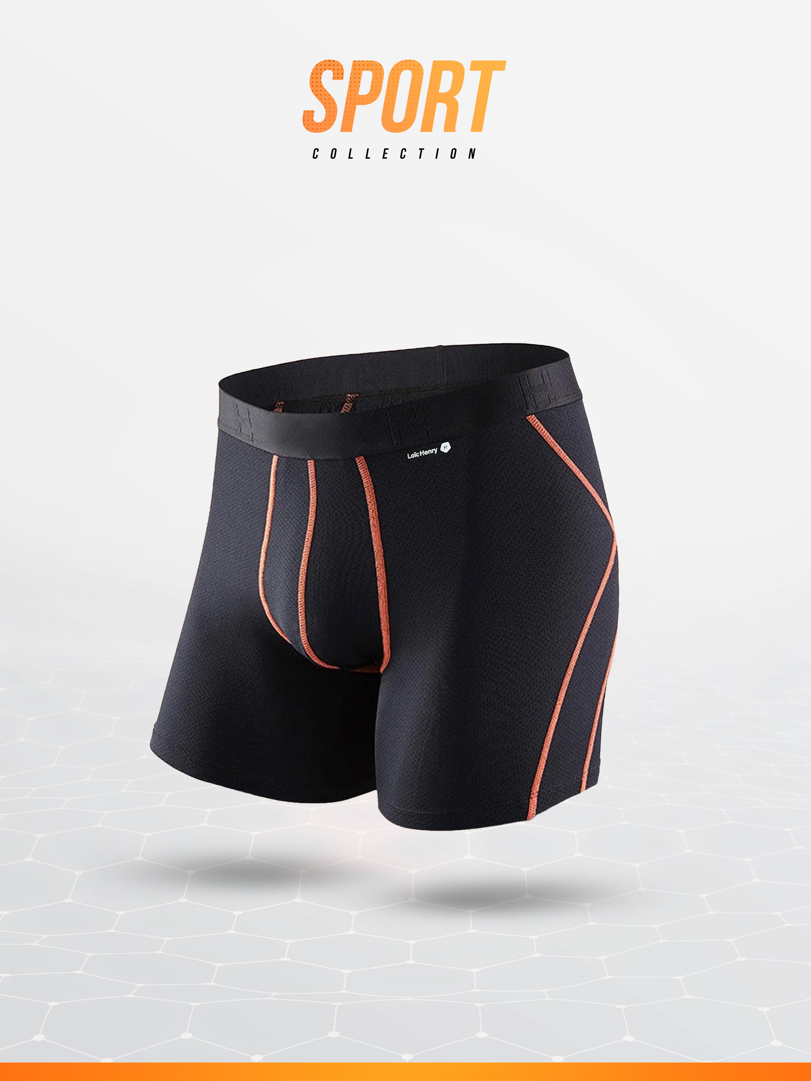 SPORT BLACK AND ORANGE LINES