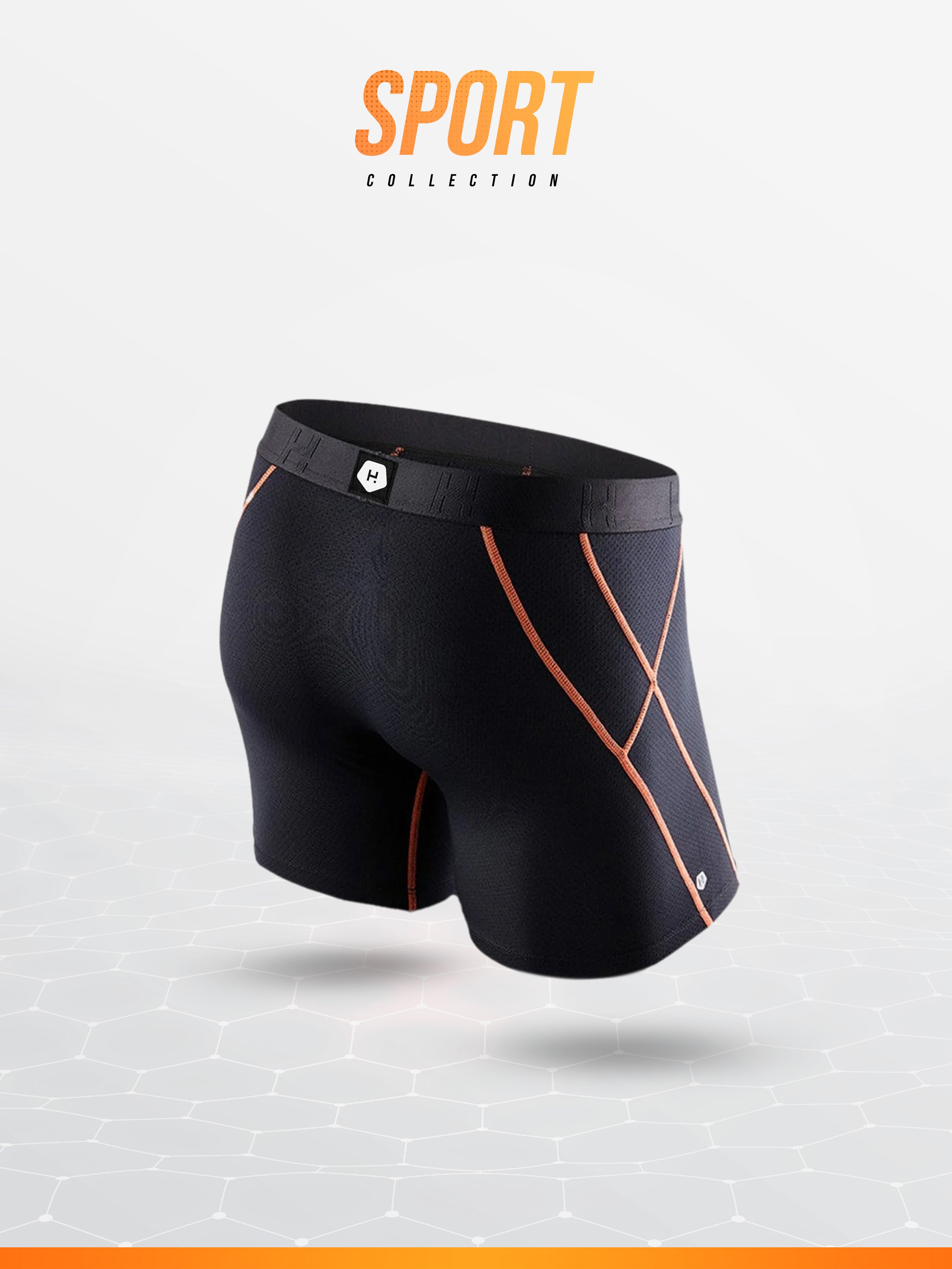 SPORT BLACK AND ORANGE LINES