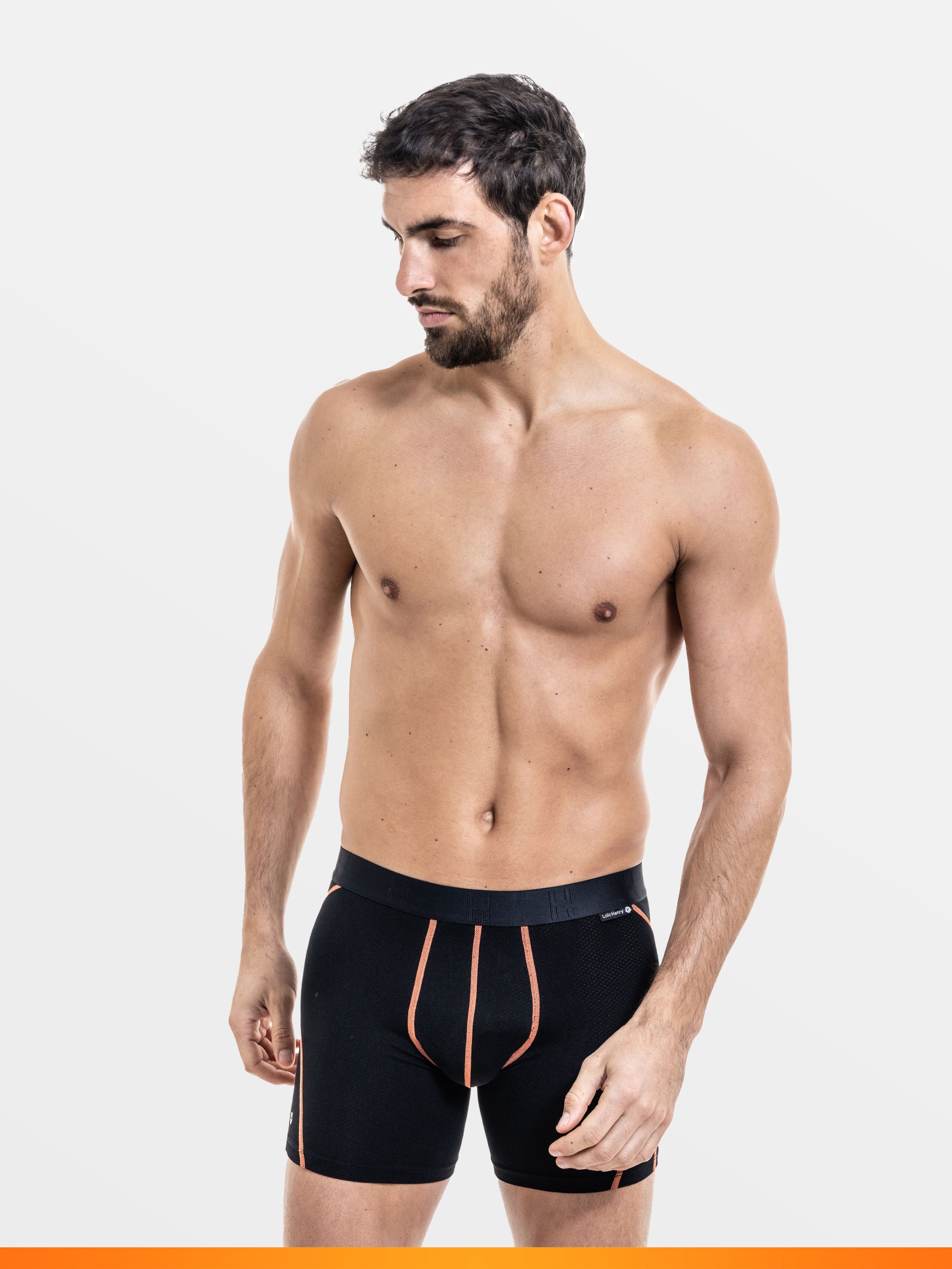 SPORT BLACK AND ORANGE LINES