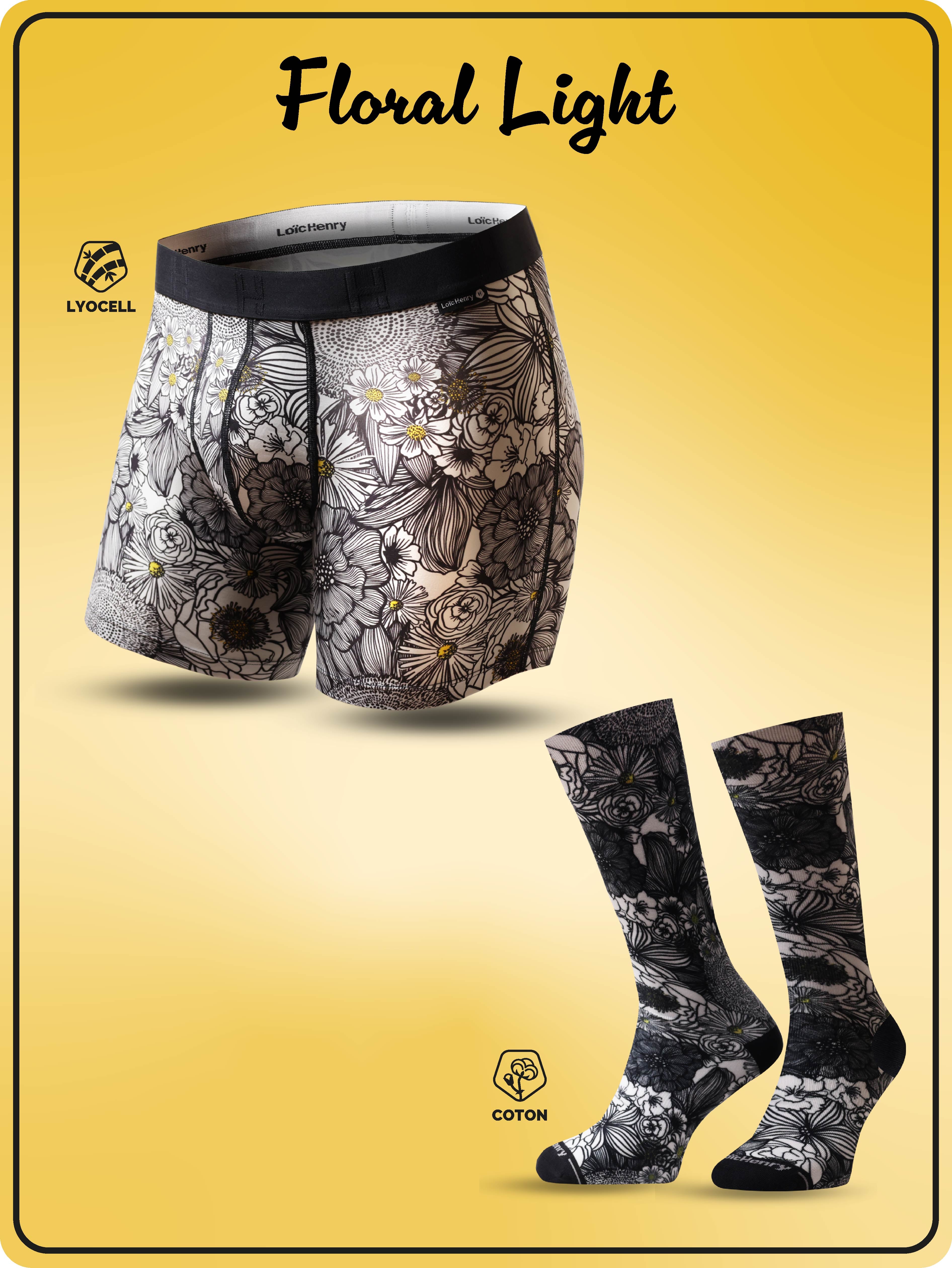 Duo Boxer & Chaussettes Floral Light