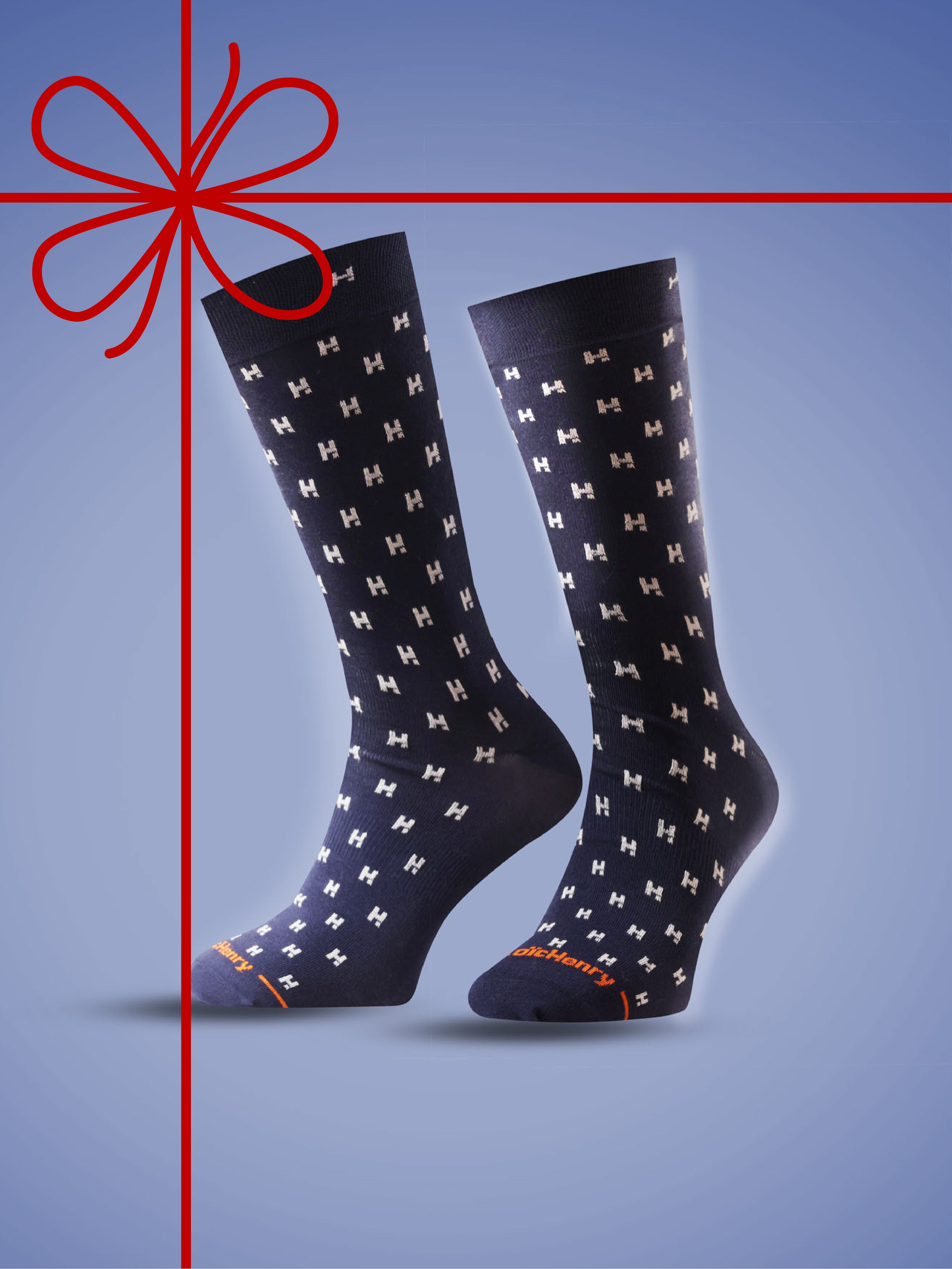 NAVY H SOCKS