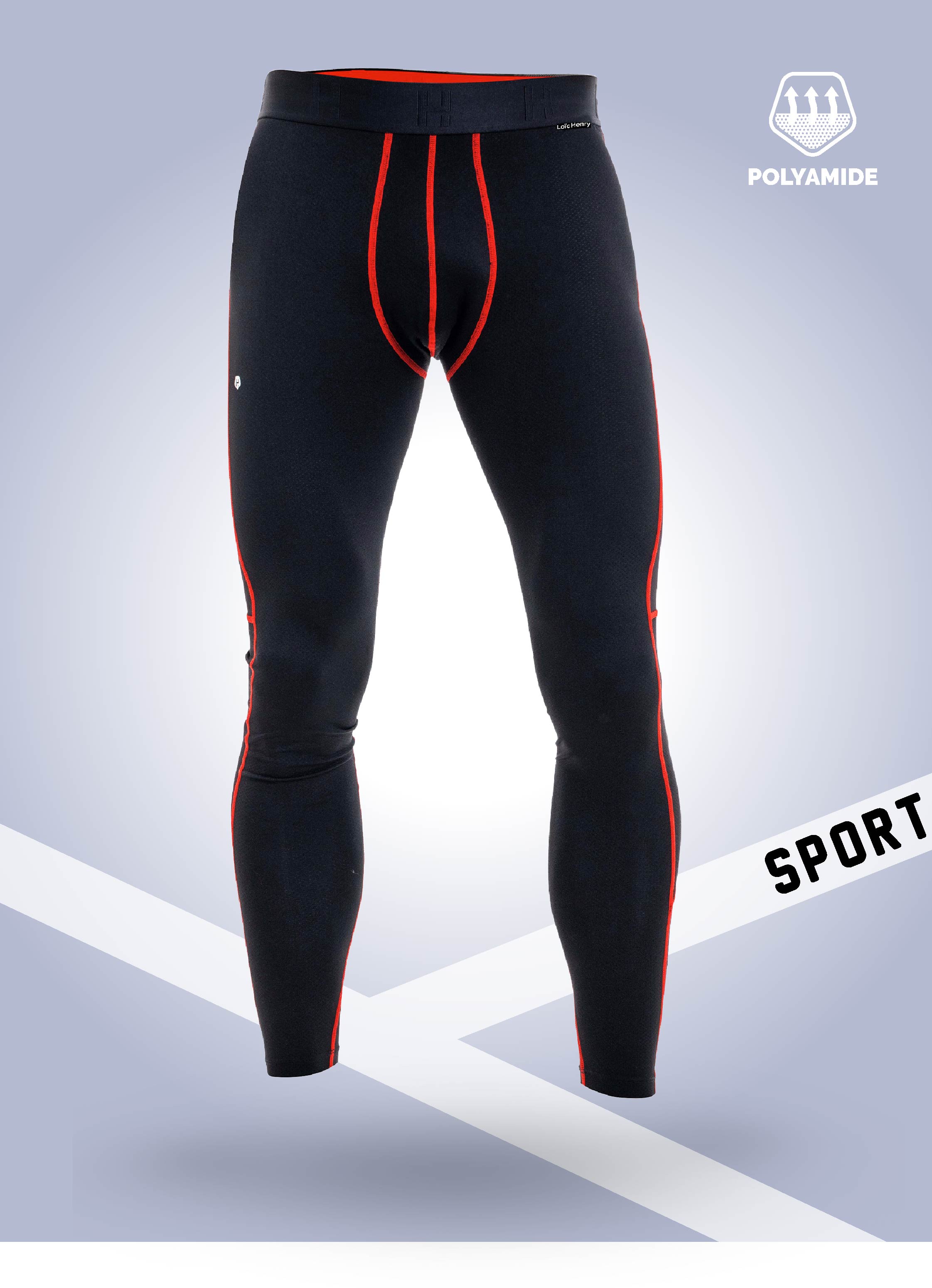 BLACK AND RED LEGGINGS