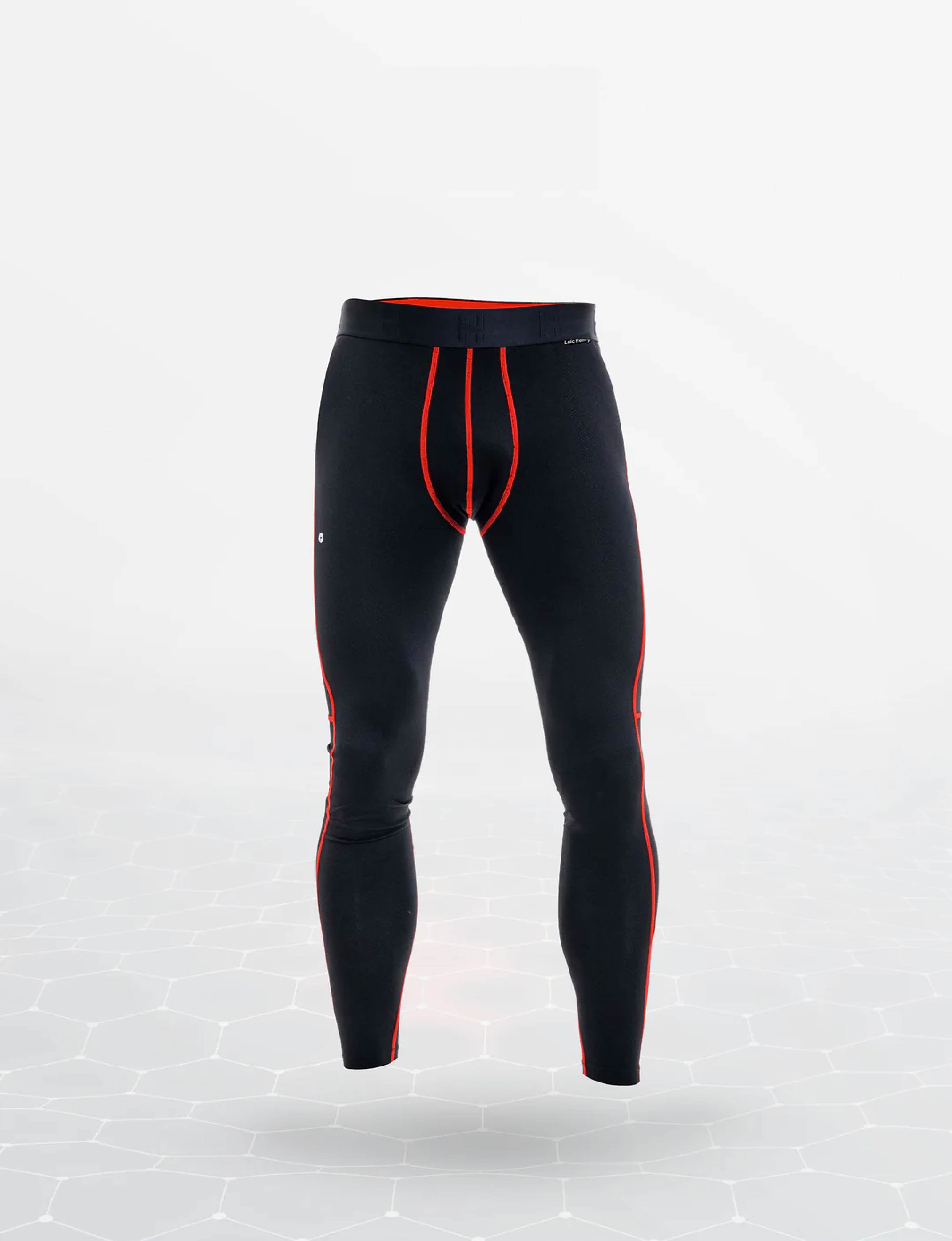 BLACK AND RED LEGGINGS