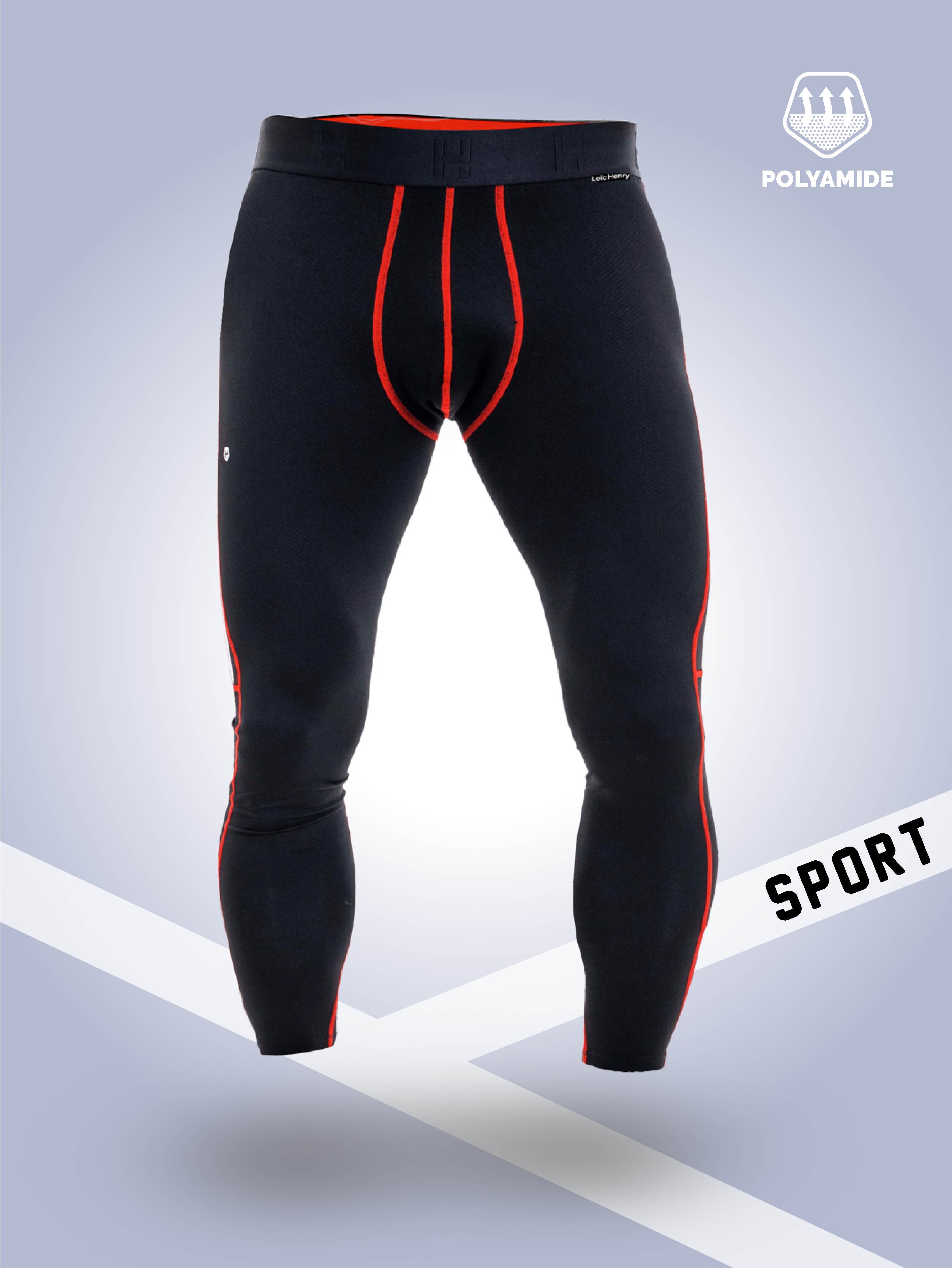 BLACK AND RED LEGGINGS