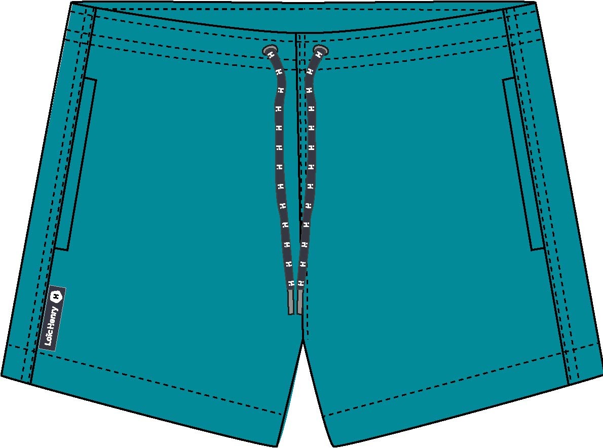 Short de bain Court Turquoise