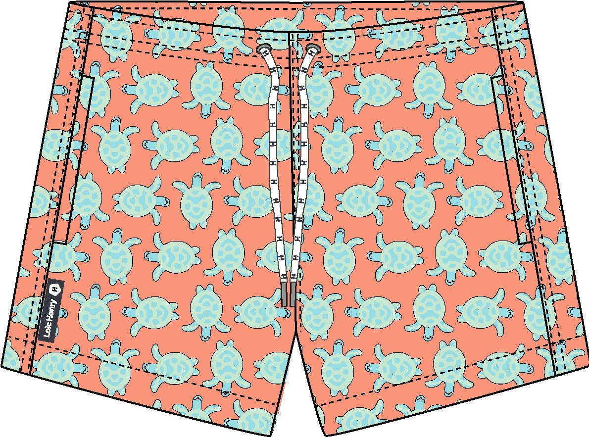 Short de bain Court Orange Tortue