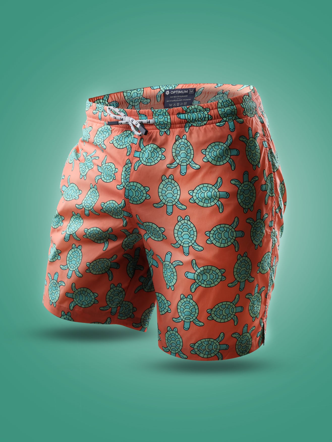 Short de bain Long Orange Tortue