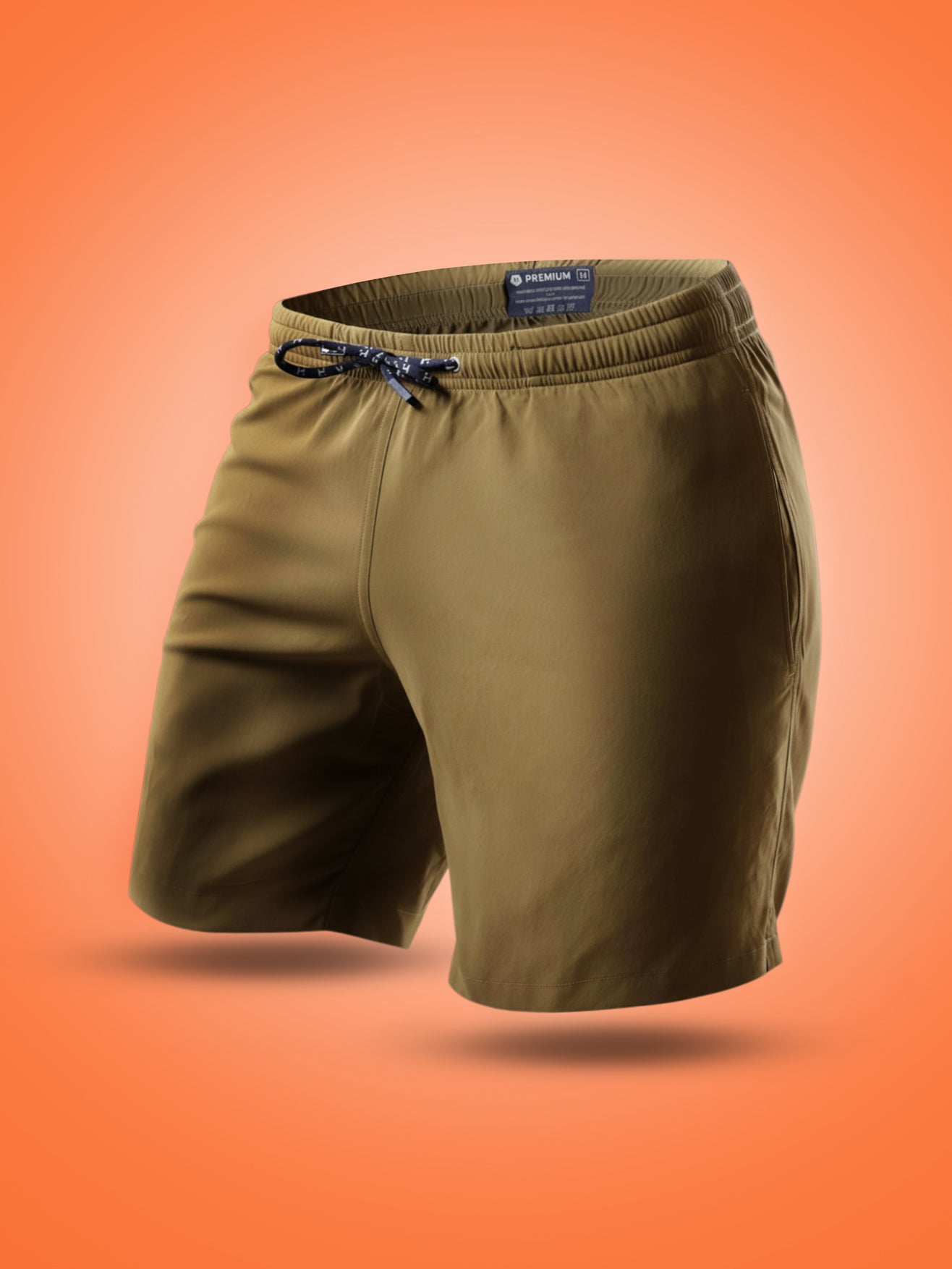 Short de bain Long Extensible Kaki