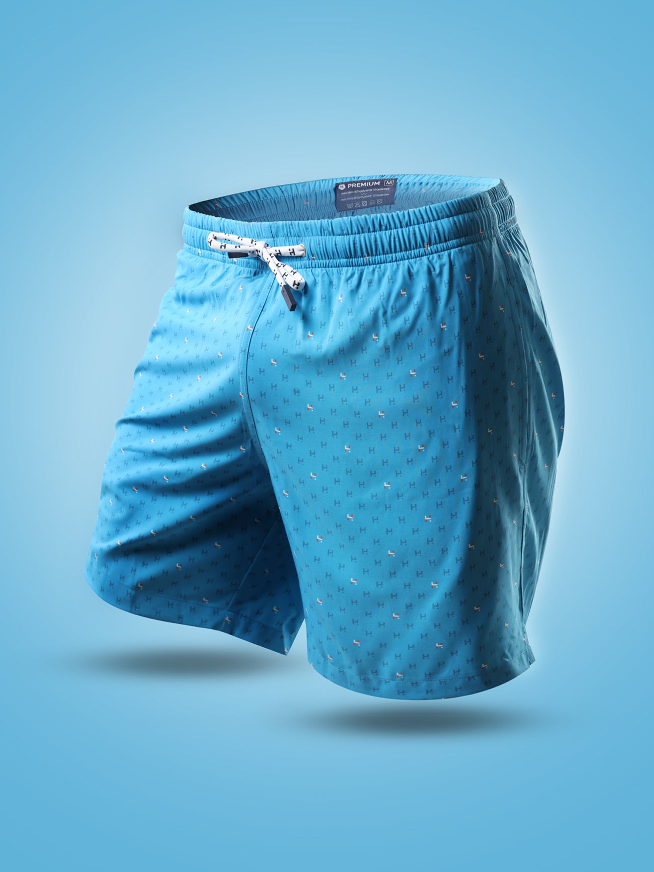 Short de bain Long Extensible Blue H