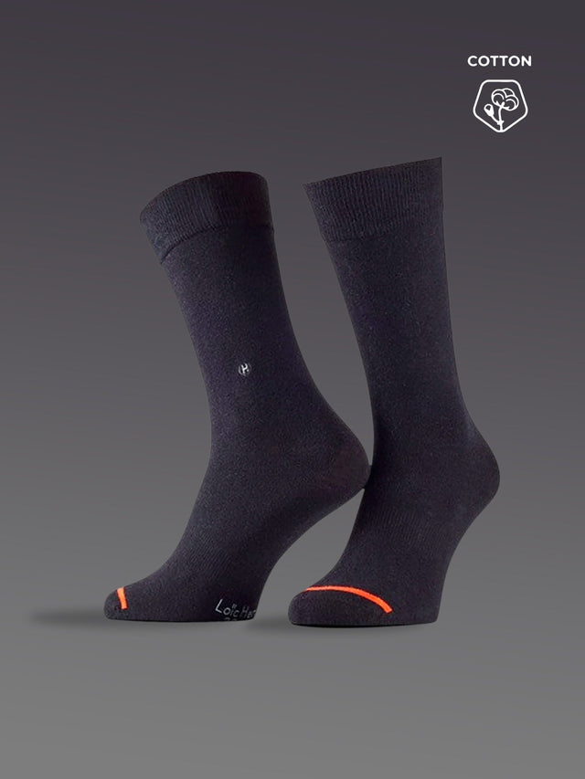 PACK BLACK & ORANGE SOCKS x3