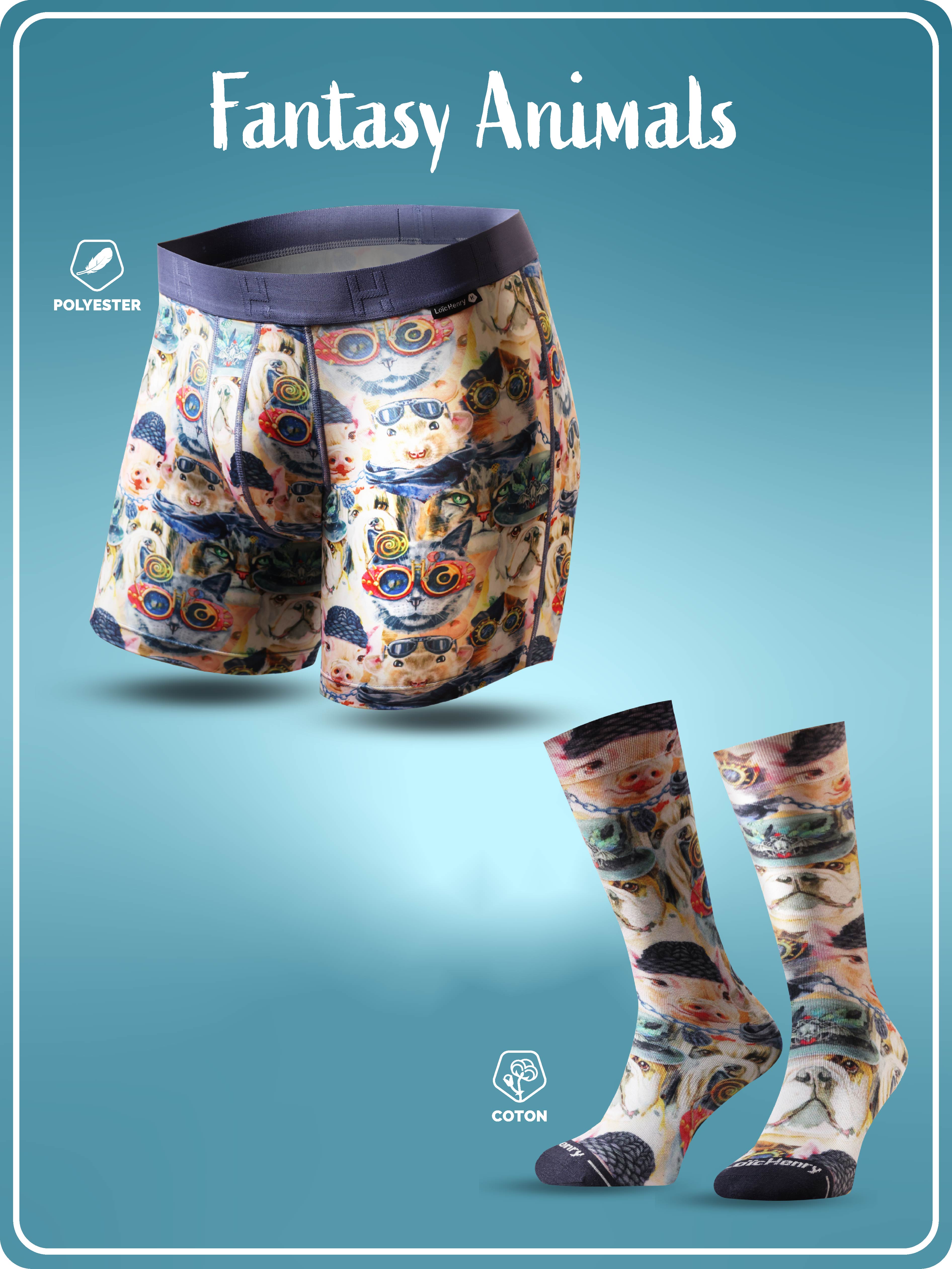 Duo Boxer & Chaussettes Animals