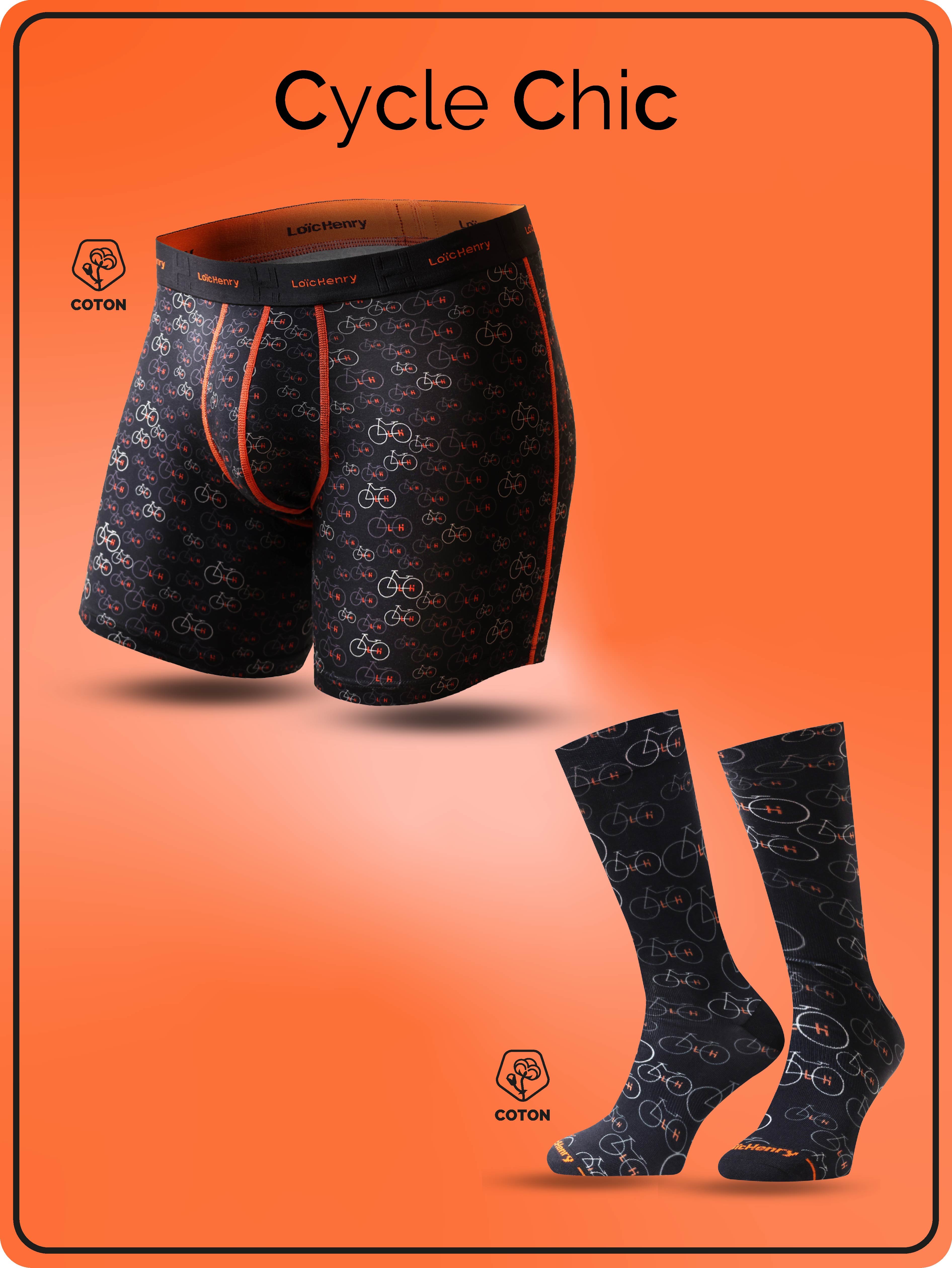 Duo Boxer & Chaussettes Cycle Chic