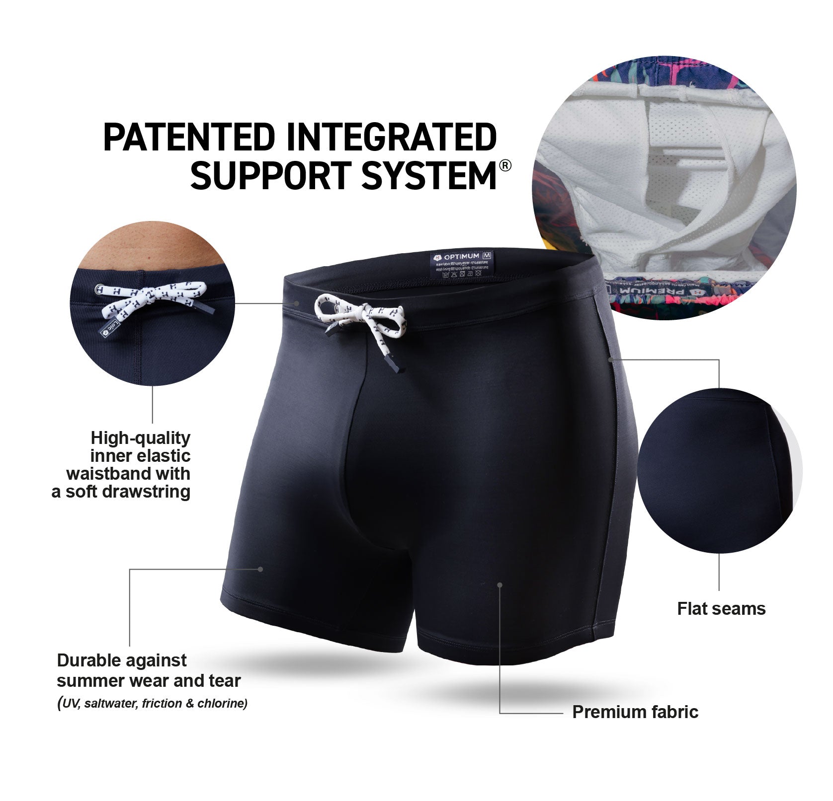 Blue Waves swim boxers