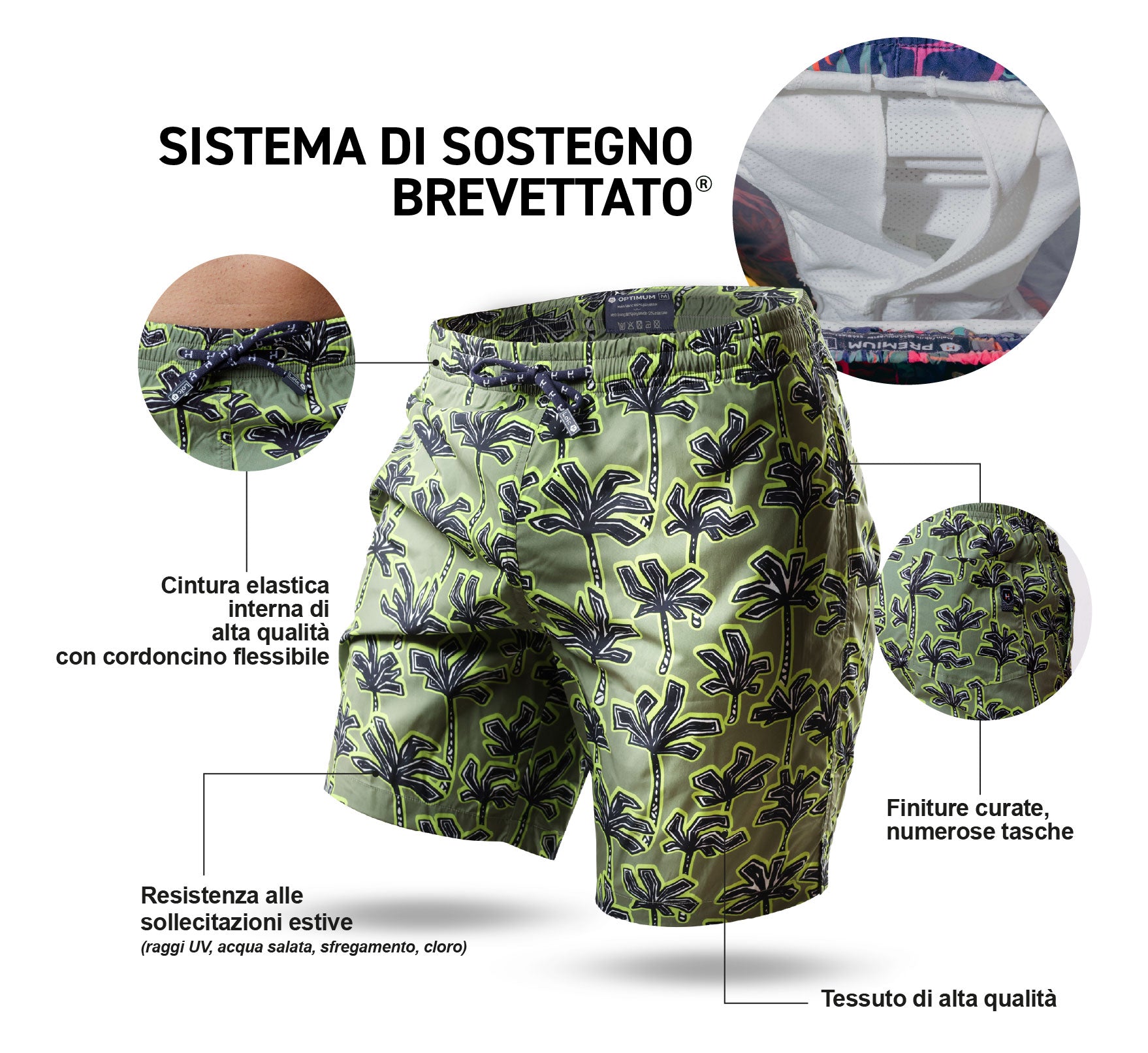 Costume da bagno lungo Blue Stripes