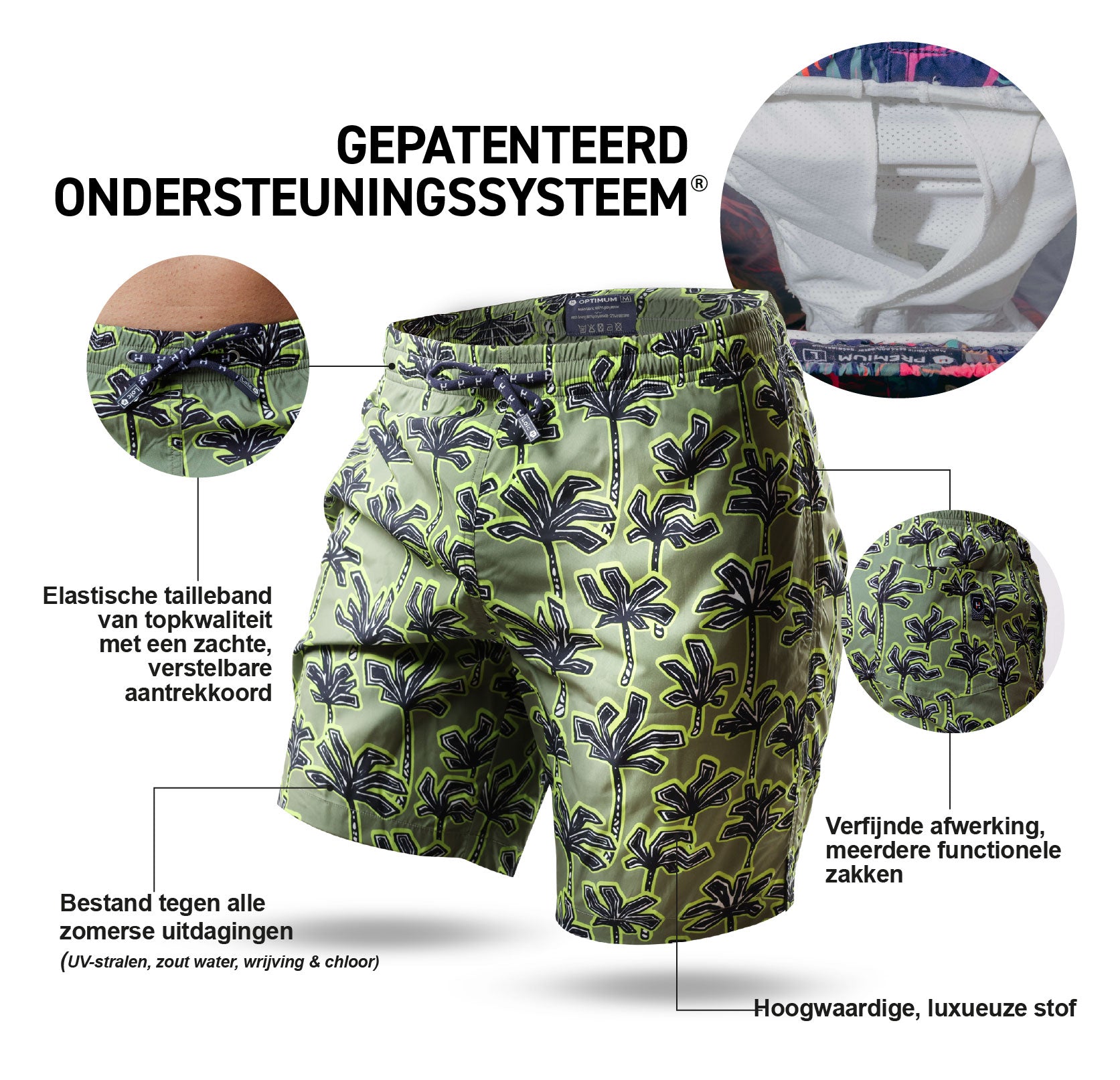Lange zwemshort Marineblauw