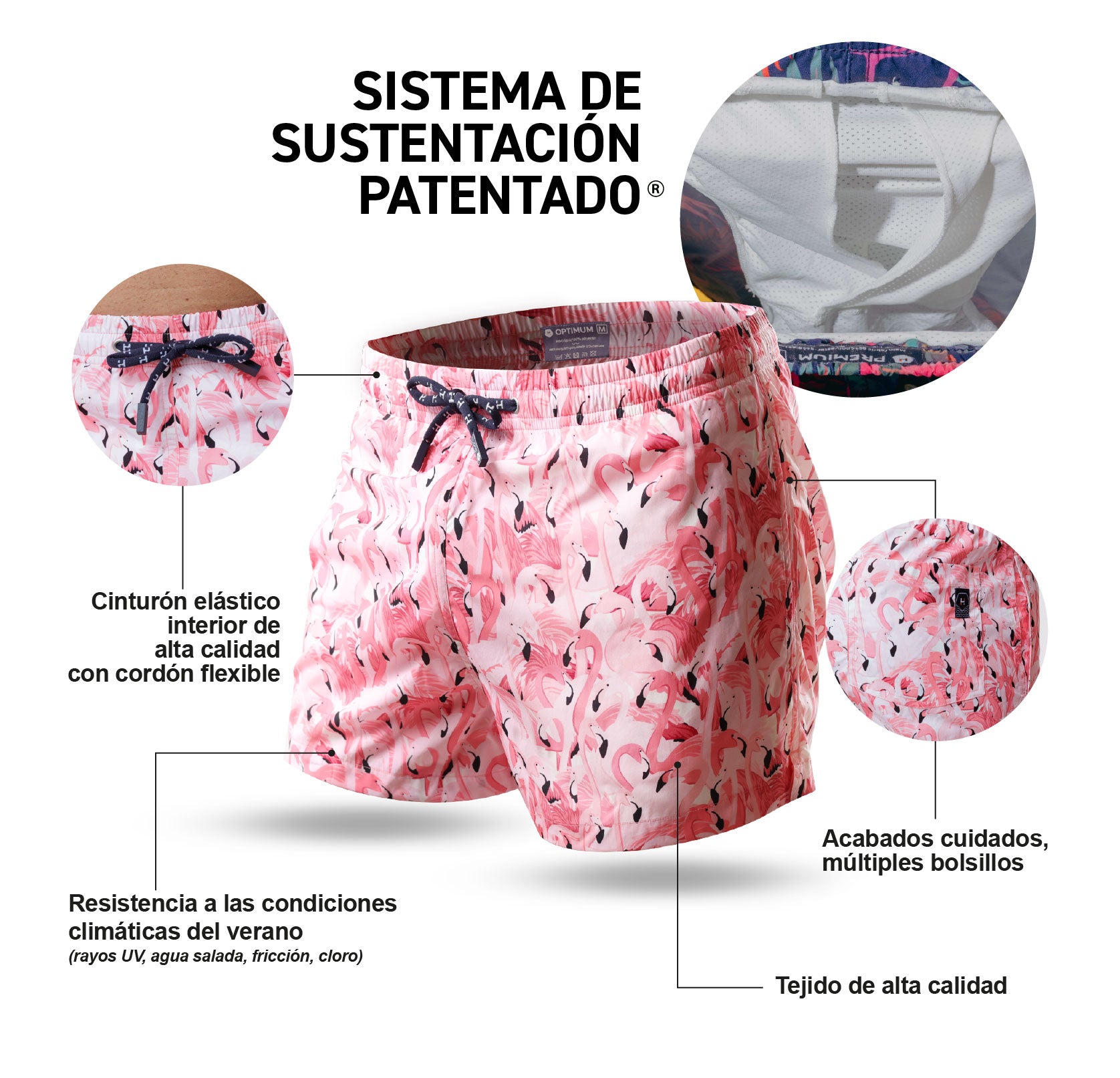 Costume da bagno corto Blue Stripes