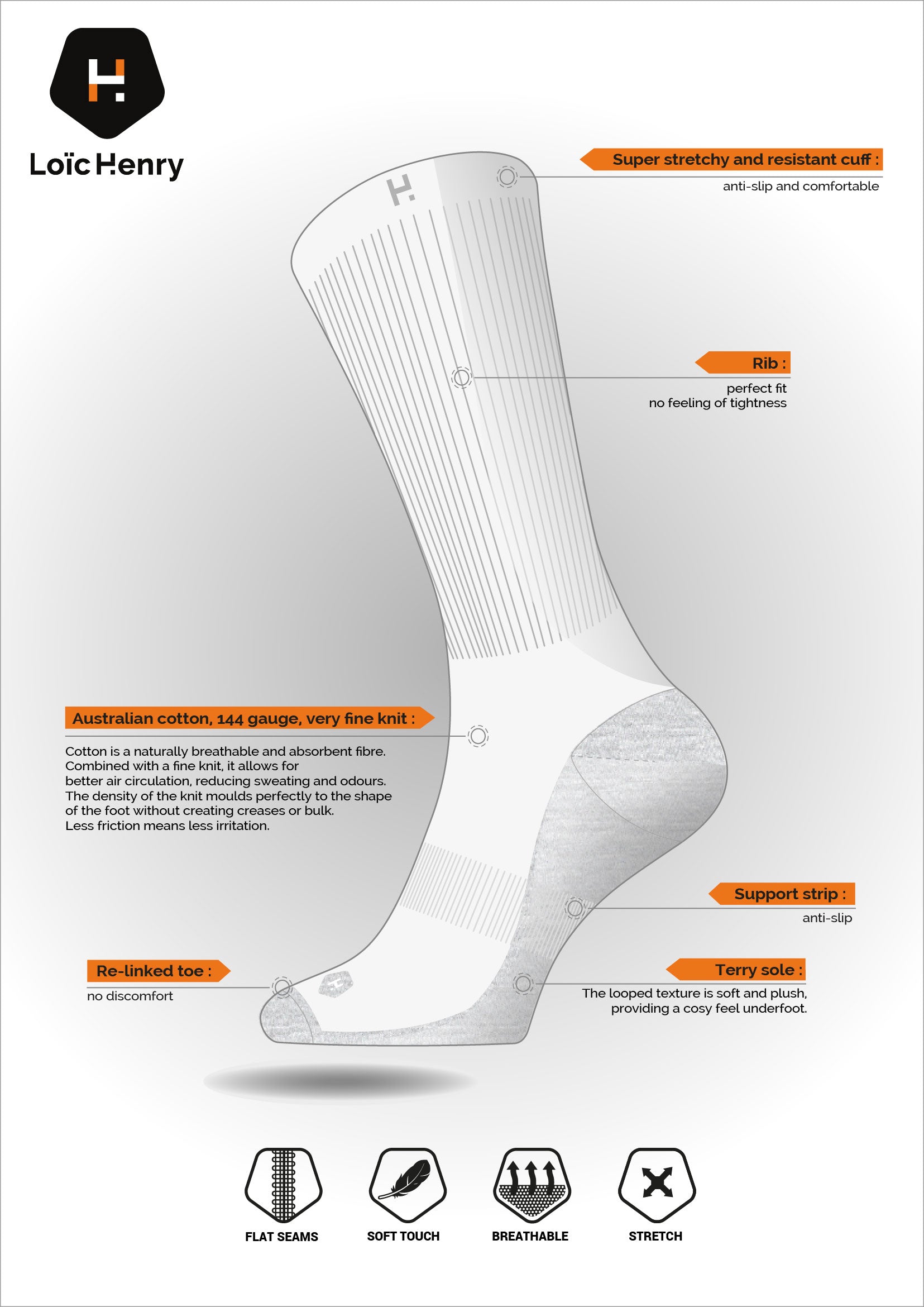 WHITE SPORT SOCKS 