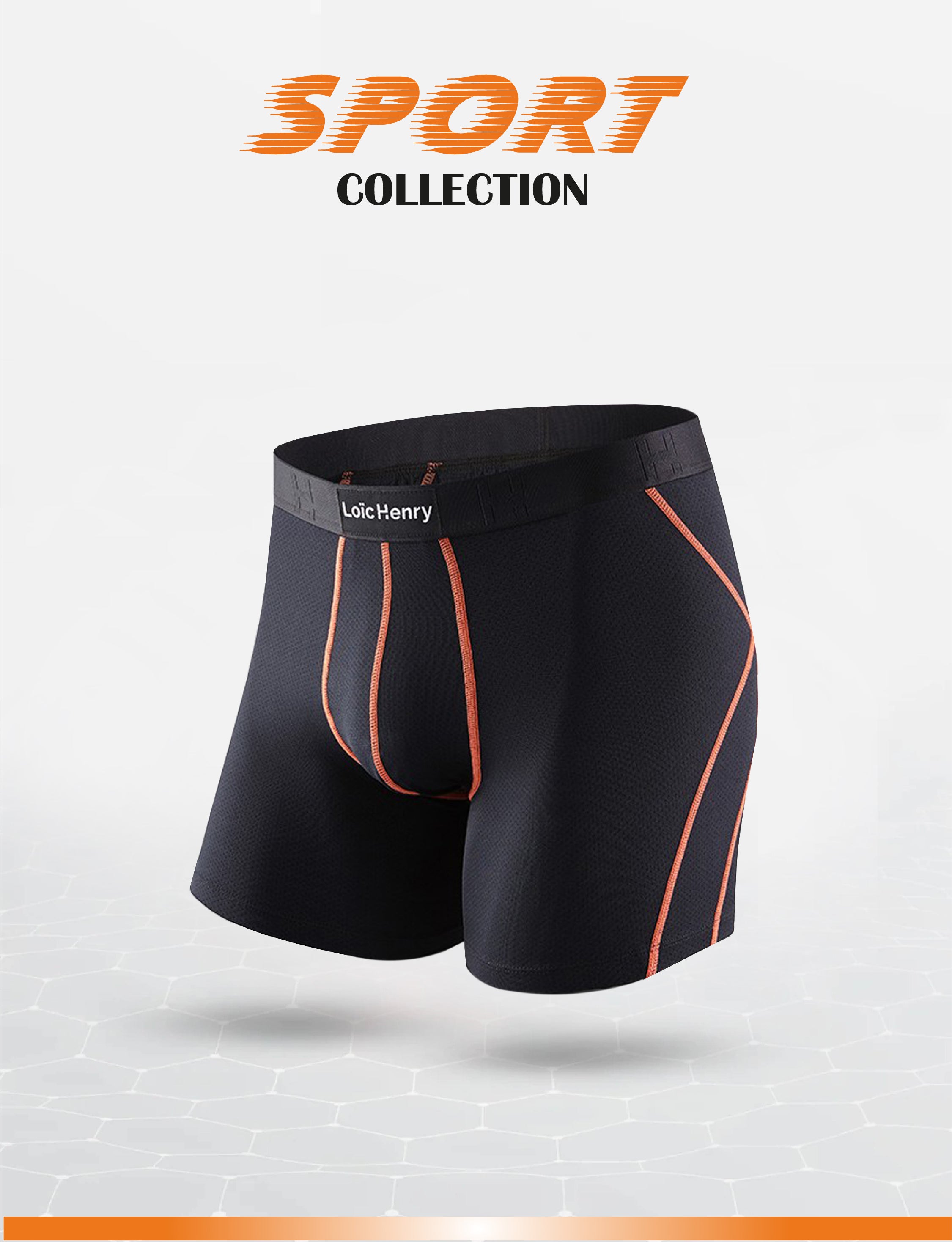 SPORT BLACK AND ORANGE LINES