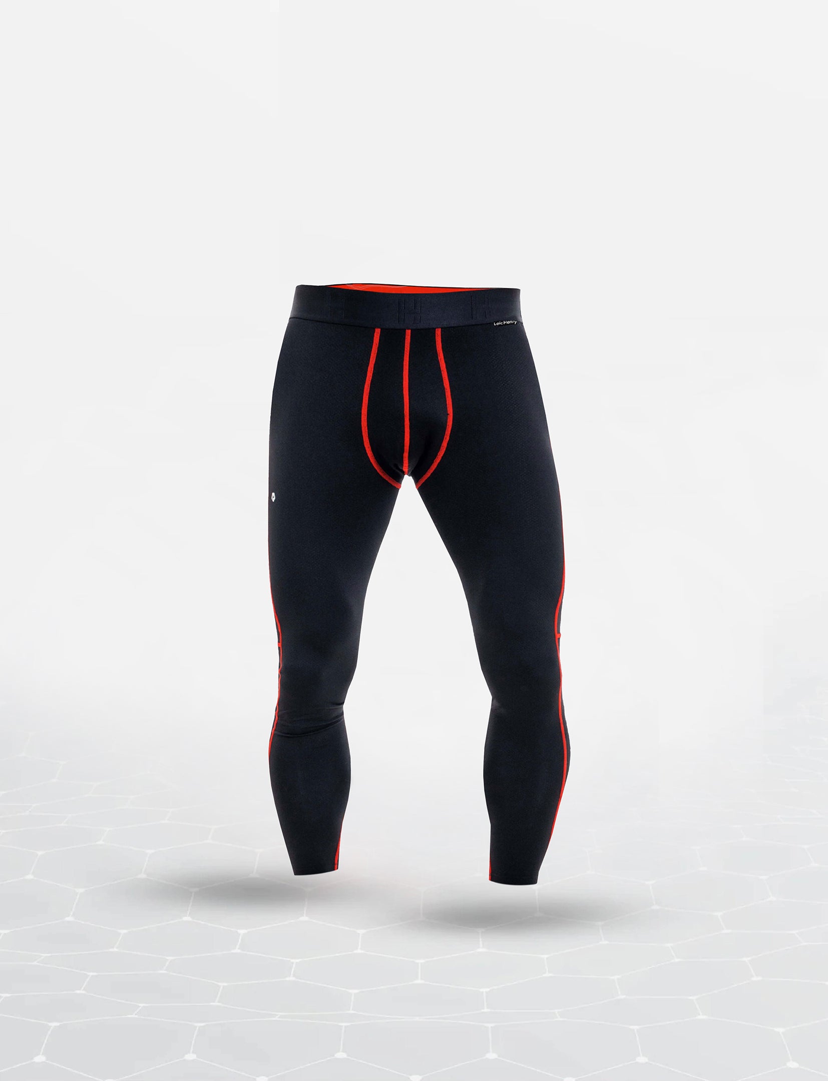 BLACK AND RED LEGGINGS