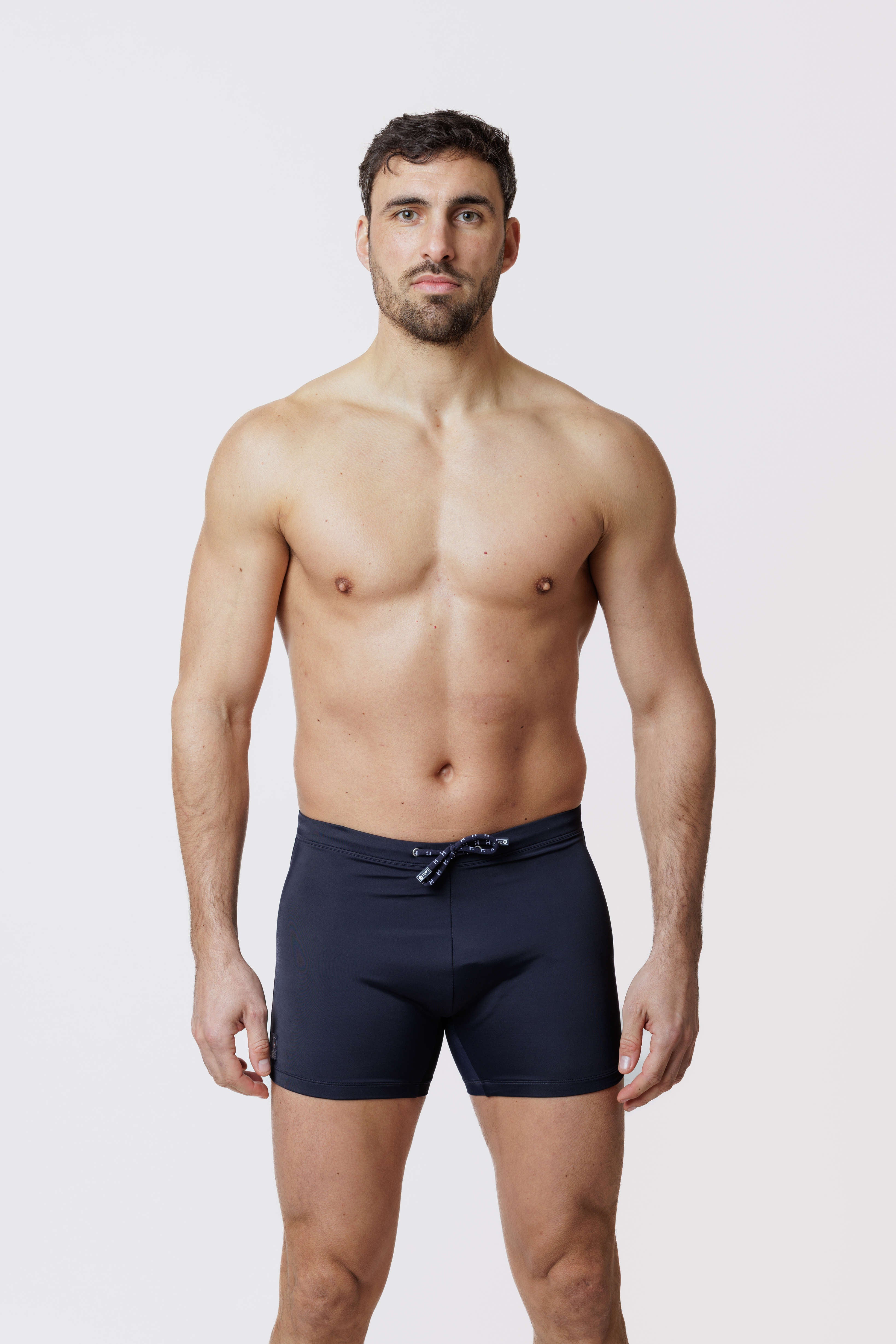 navy swim trunks