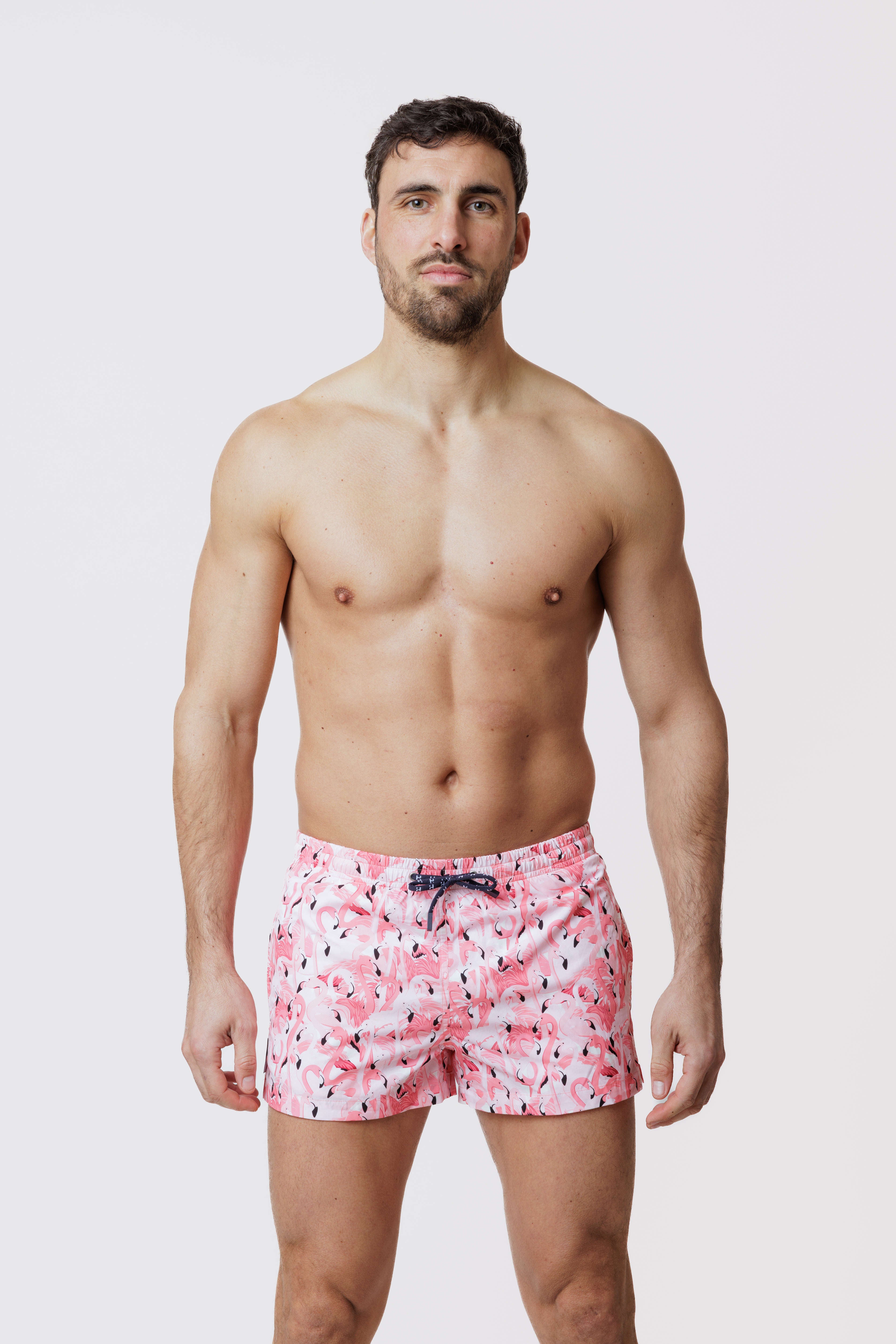 Short de bain Court Pink Flamingo