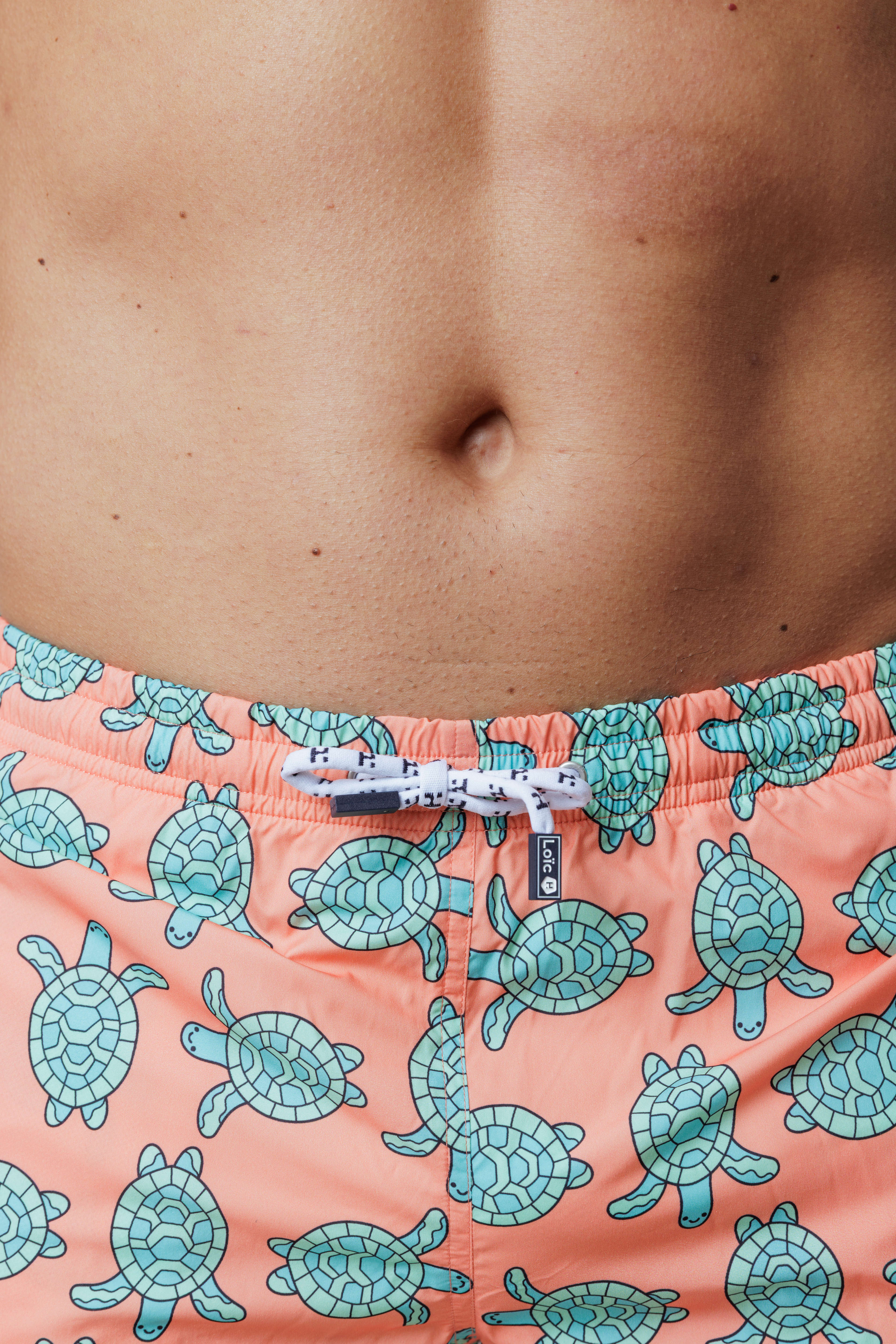 Short de bain Long Orange Tortue