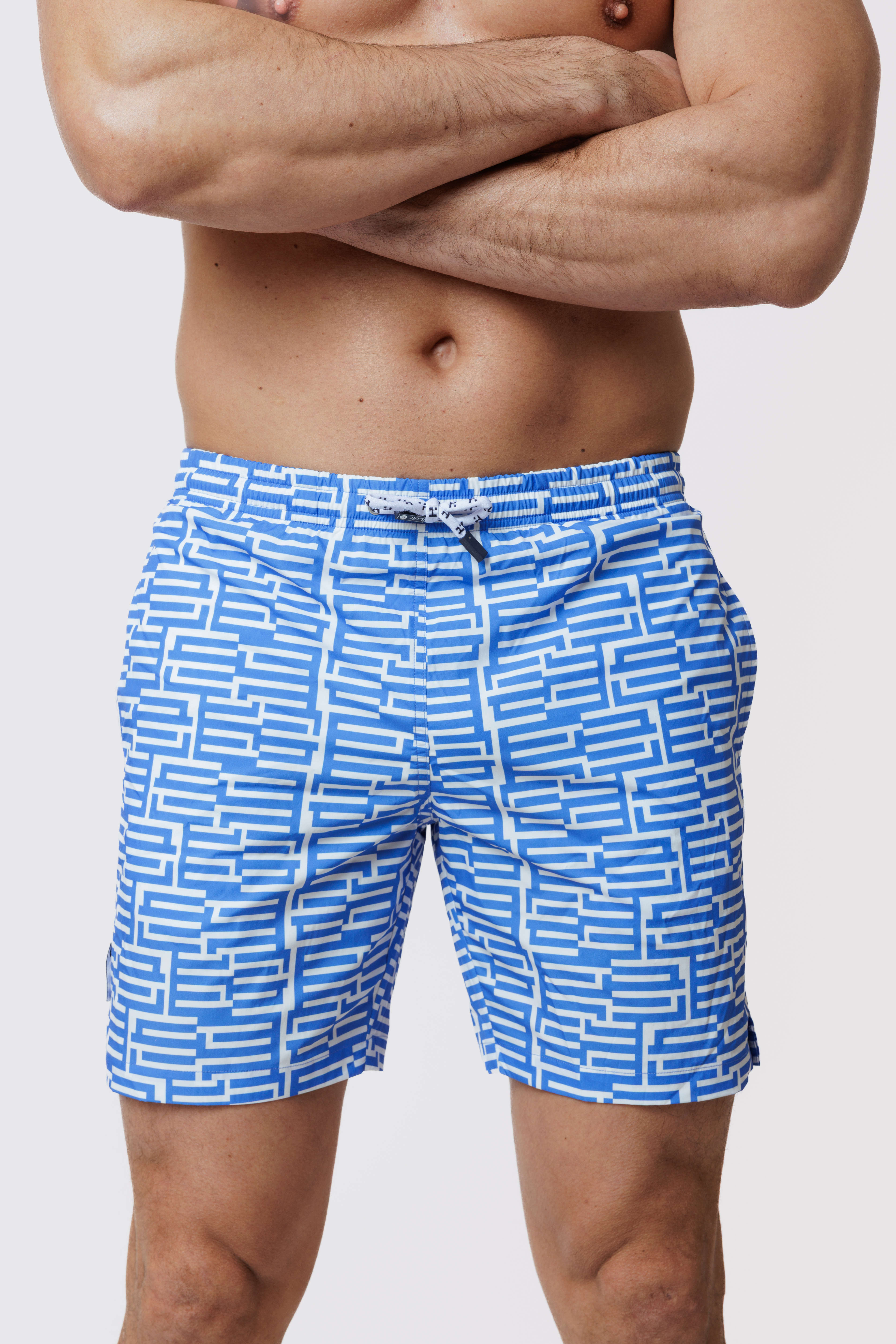Short de bain Long Blue Stripes