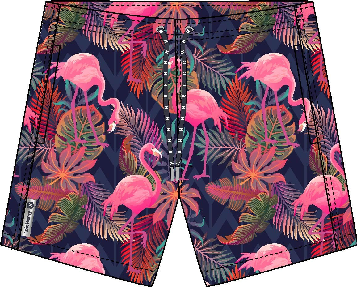 Short de bain Long Extensible Exotic