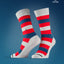 GREY, RED AND NAVY LINES SOCKS