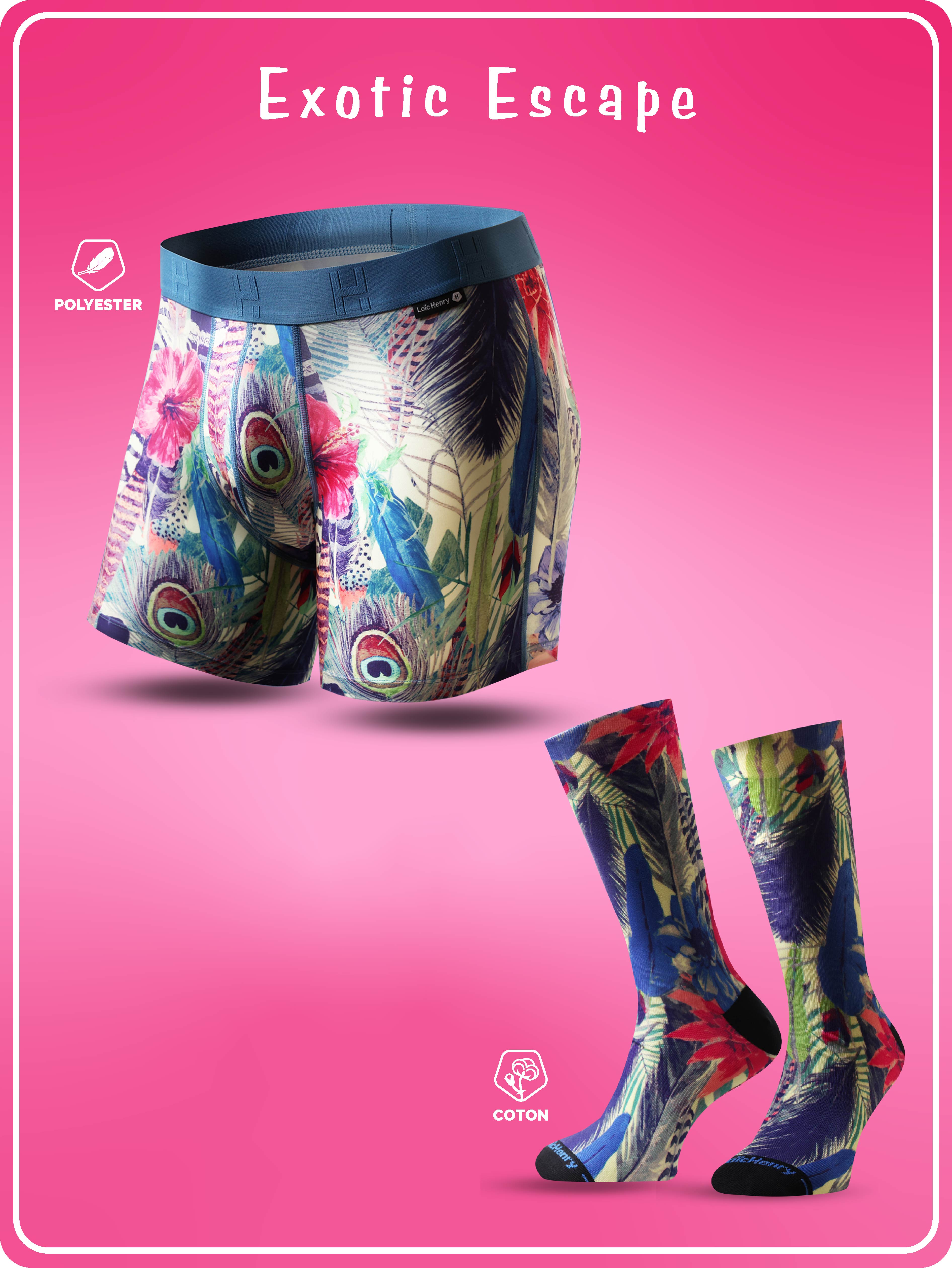 Duo Boxer & Chaussettes Exotic Escape