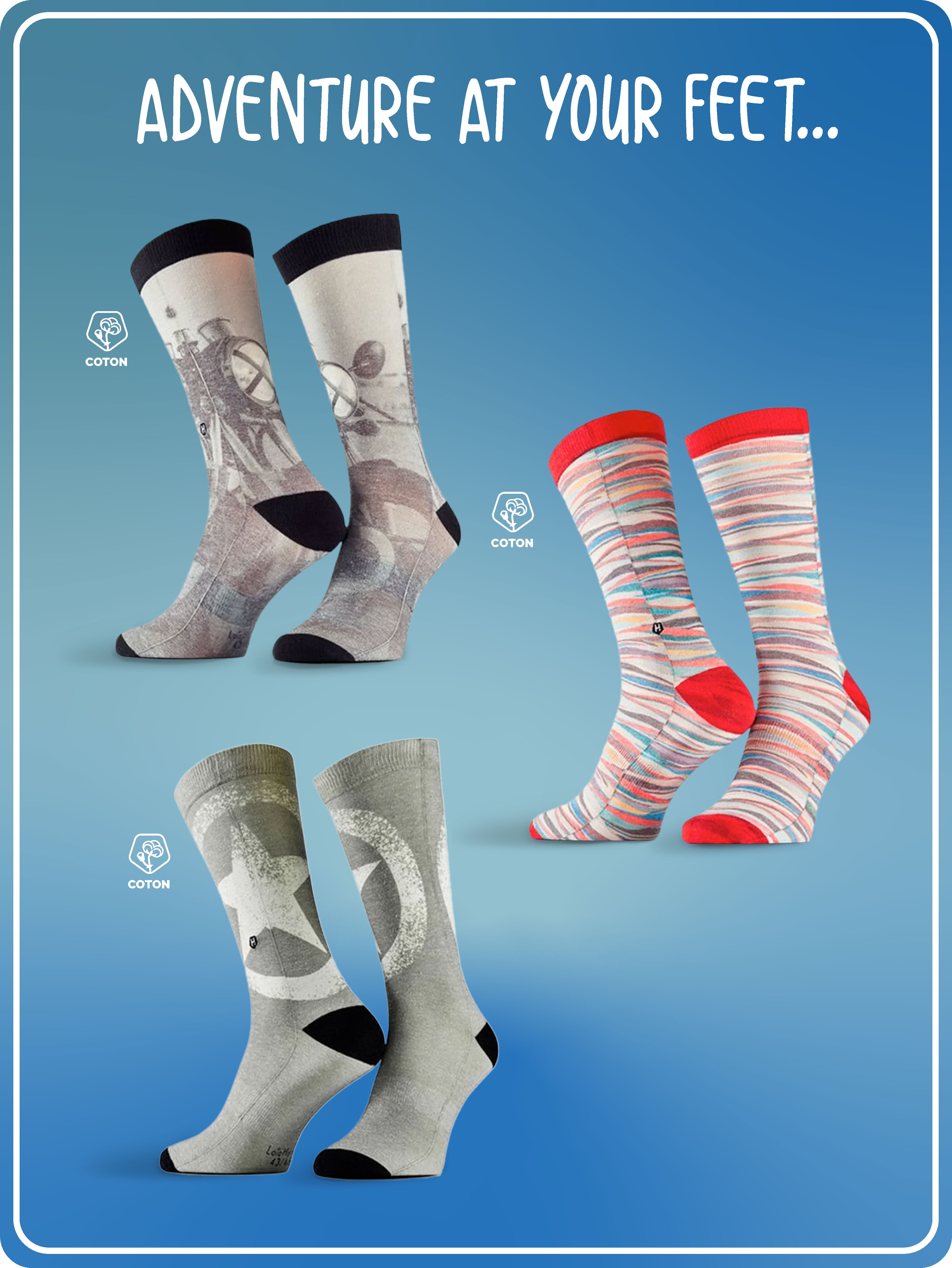 Trio Chaussettes "Adventure"