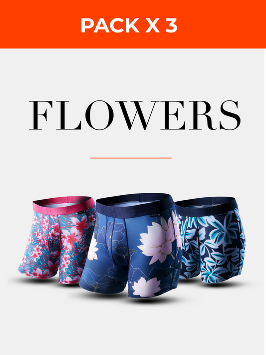 PACK FLOWERS X3