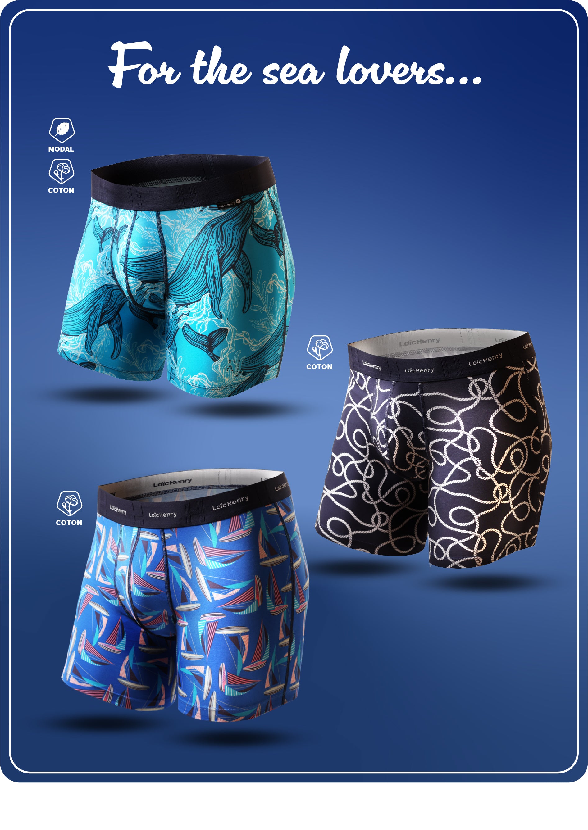 Trio Boxer Shorts Sea Lovers